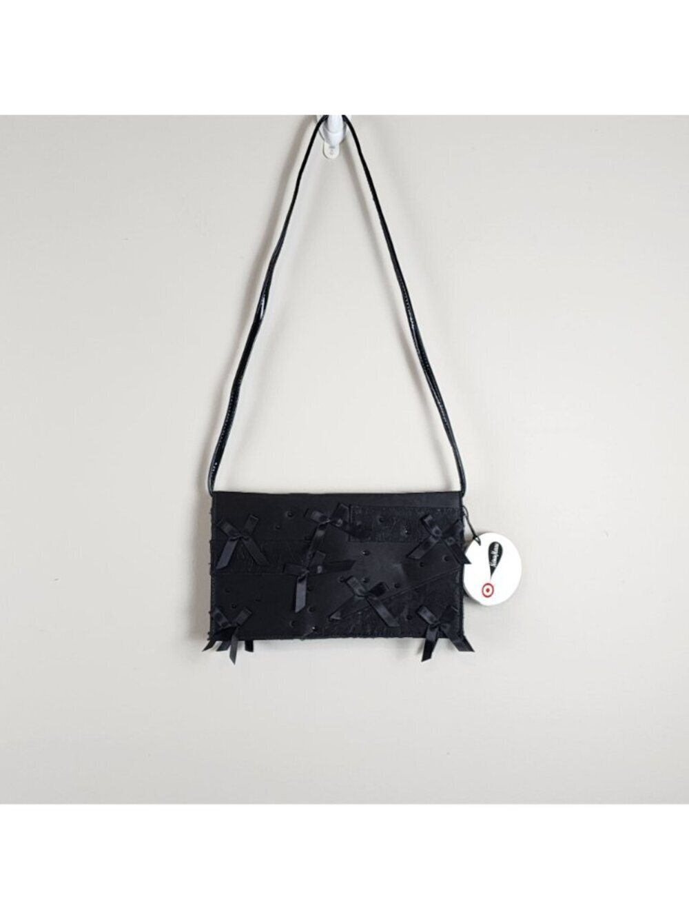 Neiman Marcus for Target  Black Clutch with Bows lace beads  Prabal Gurung